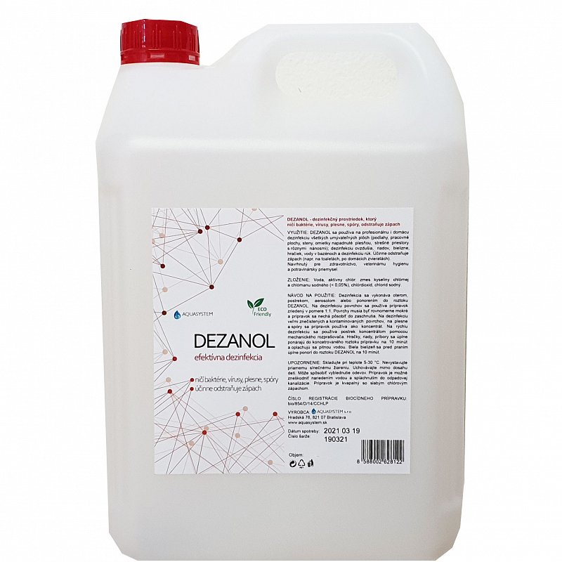 Dezinfekčný prípravok DEZANOL 5000 ml.
