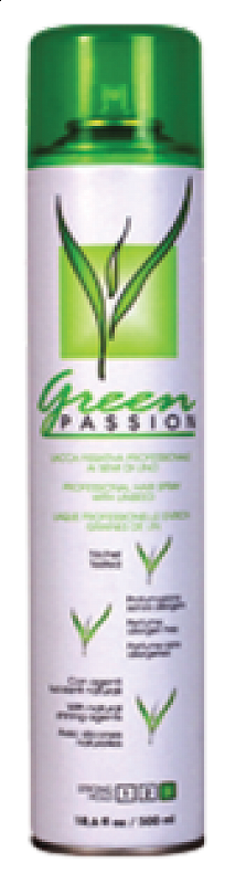 HAIR SPRAY EXTRA STRONG Green Passion NO GAS – extra silne tužiaci lak na vlasy bez plynu 400 ml.